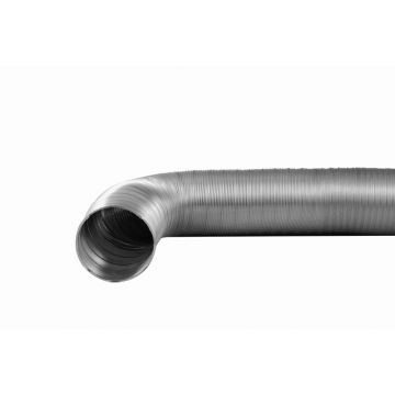Semidec afvoerslang Ø90 mm 1,5 m aluminium