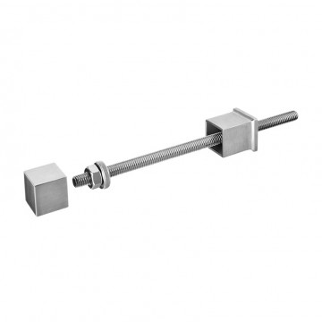 Balustersteun koker 40 x 40 mm RVS-304 mat geslepen model 0554