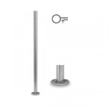 Baluster met tapgaten 42,4 x 2,0 mm 970 mm RVS-304 mat geslepen model 0932