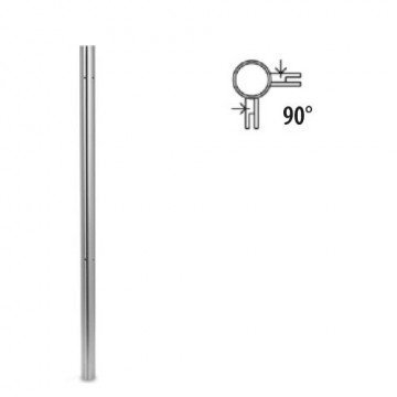 Balusterbuis met tapgaten 90° 42,4 x 2,0 mm 1250 mm RVS-304 mat geslepen model 0937