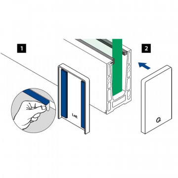 Eindkap Easy Glass Up topmontage model 6612 aluminium geanodiseerd