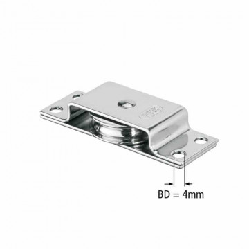 Sprenger schildpadblok met glijlager Ø 25 mm touwmaat 4 mm RVS-304