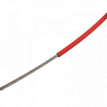 RVS kabel 3/5 mm rood geplastificeerd 7x7 250 meter op rol RVS-316