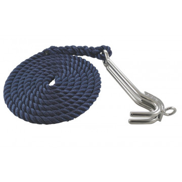 Kettingklauw met gesplitst touw, voor ketting 6mm RVS-316 (A4)