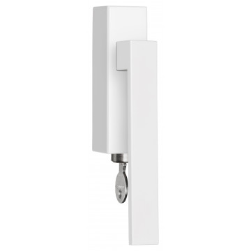 Draaikiepgarnituur SQUARE LSQ2CB-DKLOCK afsluitbaar wit RVS-304