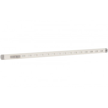 Gleufluchtrooster binnen P 880x20 mm wit aluminium