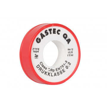 Rol PTFE tape 12 mm lengte 12 m Gastec